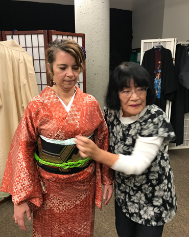 Con la maestra giapponese di Kitsuke