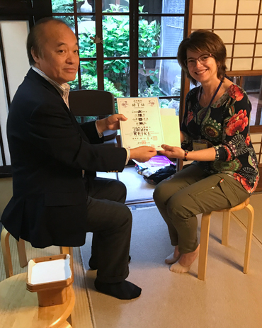 Certificata Jikiden Reiki shihankaku (insegnante principiante di Jikiden Reiki)