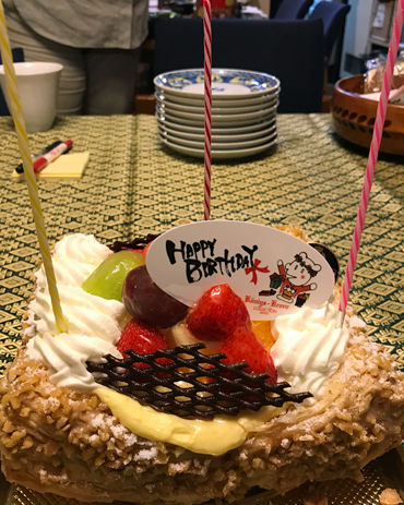 ... la torta di compleanno! どうもありがとうございました！